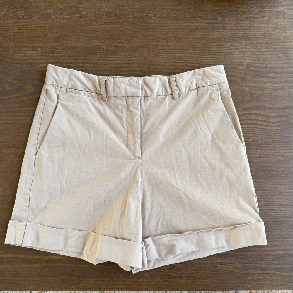 Theory Cream Cuffed Women's Shorts